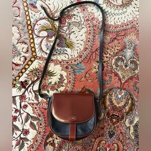 Bally Vintage Italian Leather Crossbody Bag with Gold Hardware